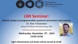 LMI Seminar: Dr. Ran Finkelshtein