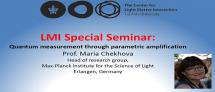 LMI Special Seminar: Prof. Maria Chekhova