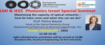 LMI & IEEE Photonics Israel Special Seminar